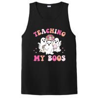 Groovy Teaching My Boos Crew Funny Ghost Halloween Teacher PosiCharge Competitor Tank