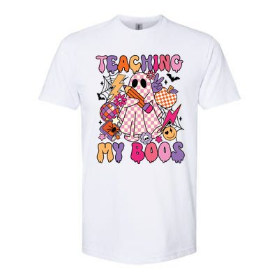 Groovy Teaching My Boos Disco Ball Ghost Halloween Teacher Softstyle CVC T-Shirt