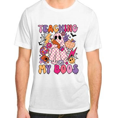 Groovy Teaching My Boos Disco Ball Ghost Halloween Teacher Adult ChromaSoft Performance T-Shirt