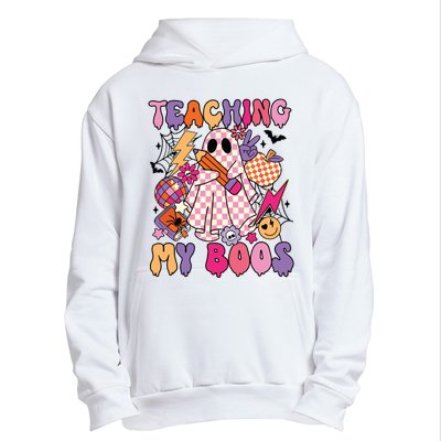 Groovy Teaching My Boos Disco Ball Ghost Halloween Teacher Urban Pullover Hoodie