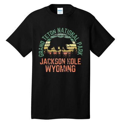 Grand Teton National Park Jackson Hole Wyoming Bear Vintage Tall T-Shirt