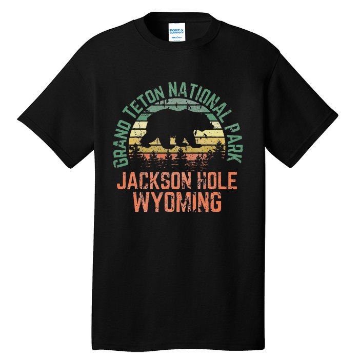 Grand Teton National Park Jackson Hole Wyoming Bear Vintage Tall T-Shirt