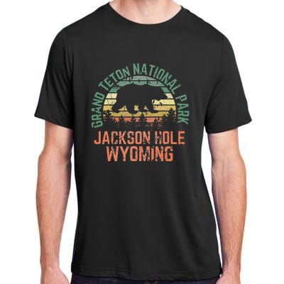 Grand Teton National Park Jackson Hole Wyoming Bear Vintage Adult ChromaSoft Performance T-Shirt