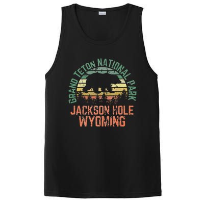 Grand Teton National Park Jackson Hole Wyoming Bear Vintage PosiCharge Competitor Tank