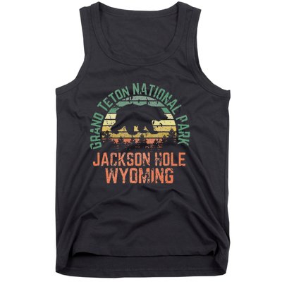 Grand Teton National Park Jackson Hole Wyoming Bear Vintage Tank Top