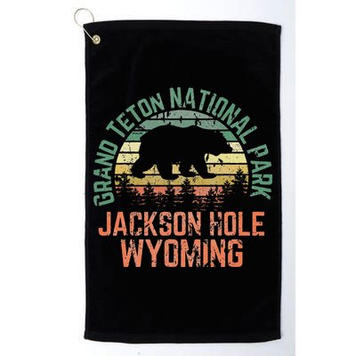 Grand Teton National Park Jackson Hole Wyoming Bear Vintage Golf Towel