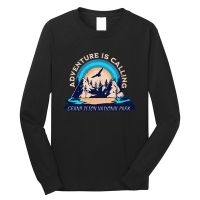 Grand Teton National Park Camping Hiking Family Vacation Long Sleeve Shirt