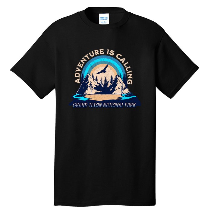 Grand Teton National Park Camping Hiking Family Vacation Tall T-Shirt