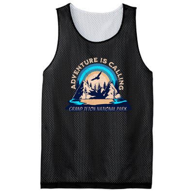 Grand Teton National Park Camping Hiking Family Vacation Mesh Reversible Basketball Jersey Tank