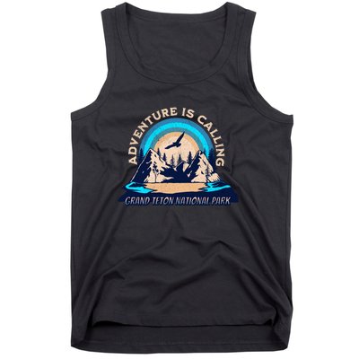 Grand Teton National Park Camping Hiking Family Vacation Tank Top