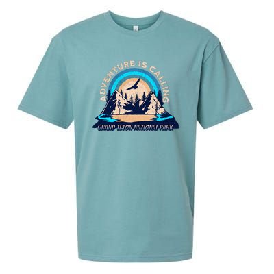 Grand Teton National Park Camping Hiking Family Vacation Sueded Cloud Jersey T-Shirt