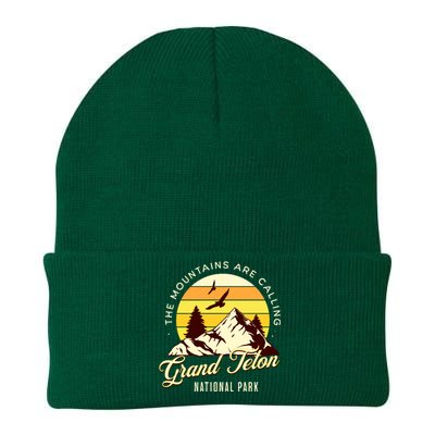 Grand Teton National Park Camping Hiking Family Vacation Knit Cap Winter Beanie