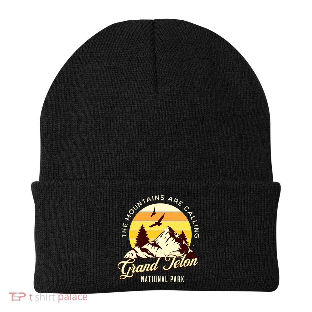 Grand Teton National Park Camping Hiking Family Vacation Beanie