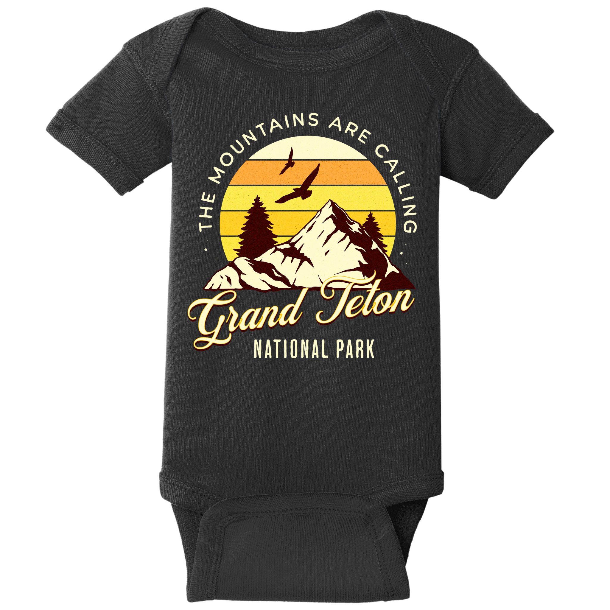 Grand Teton National Park Camping Hiking Family Vacation Baby Bodysuit