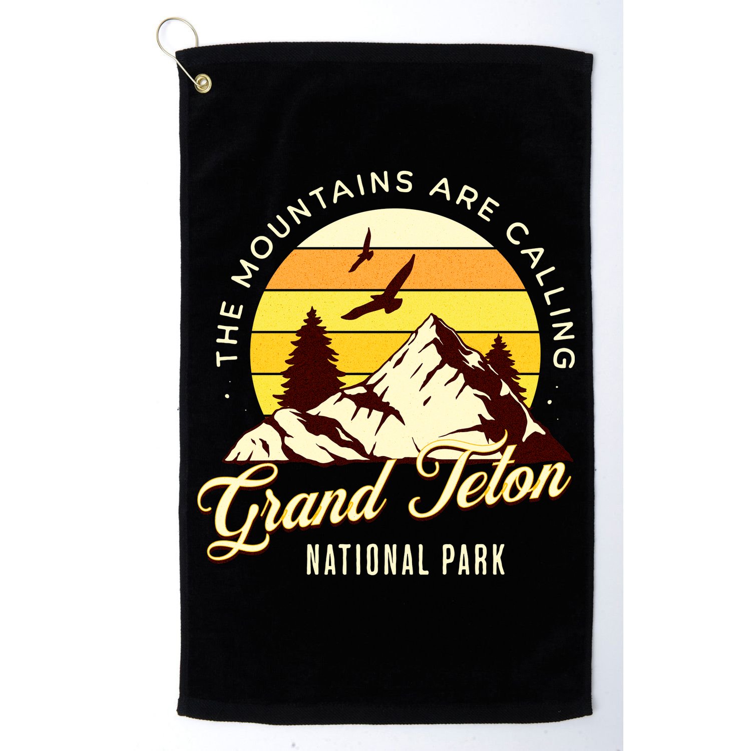 Grand Teton National Park Camping Hiking Family Vacation Golf Towel