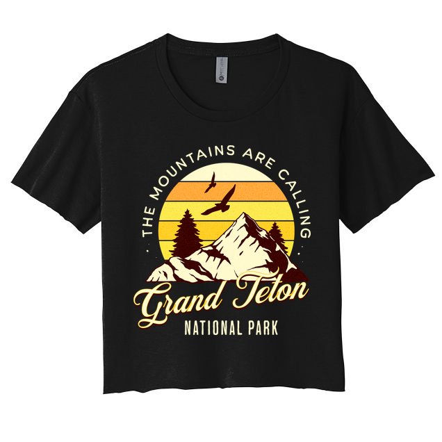 Grand Teton National Park Camping Hiking Family Vacation Crop Top