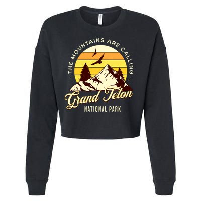 Grand Teton National Park Camping Hiking Family Vacation Cropped Pullover Crew