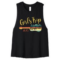 Girls Trip Nashville 23 Guitar Guitarist Weekend Party Women's Racerback Cropped Tank