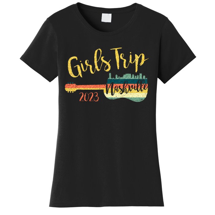 Girls Trip Nashville 23 Guitar Guitarist Weekend Party Women's T-Shirt