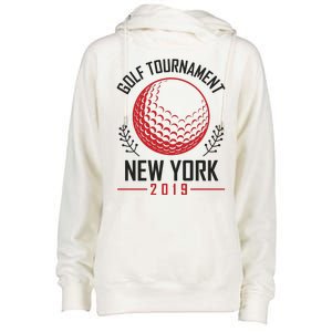 Golf Tournament New York Womens Funnel Neck Pullover Hood