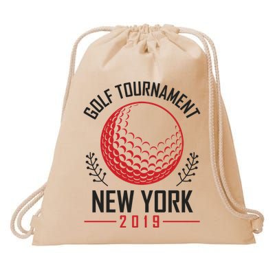 Golf Tournament New York Drawstring Bag