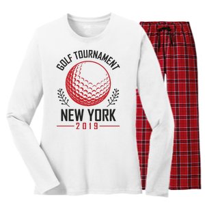 Golf Tournament New York Women's Long Sleeve Flannel Pajama Set 