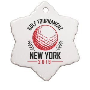 Golf Tournament New York Ceramic Star Ornament