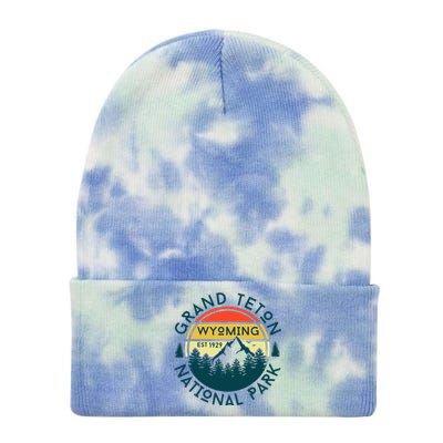 Grand Teton National Park Wyoming Hiking Nature Outdoors Tie Dye 12in Knit Beanie