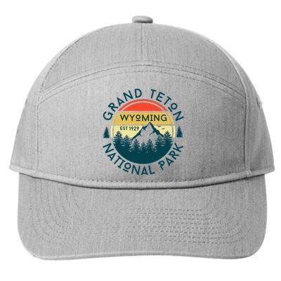 Grand Teton National Park Wyoming Hiking Nature Outdoors 7-Panel Snapback Hat