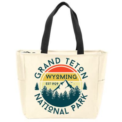 Grand Teton National Park Wyoming Hiking Nature Outdoors Zip Tote Bag