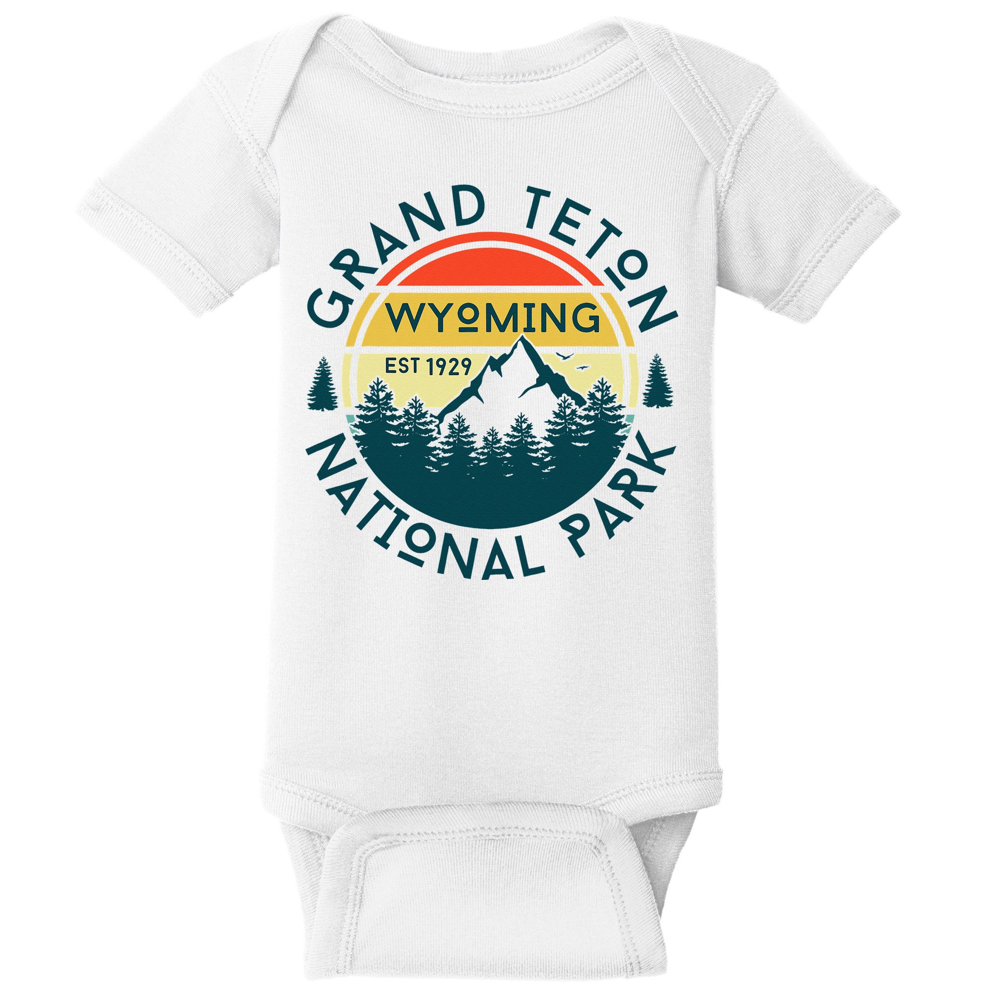 Grand Teton National Park Wyoming Hiking Nature Outdoors Baby Bodysuit
