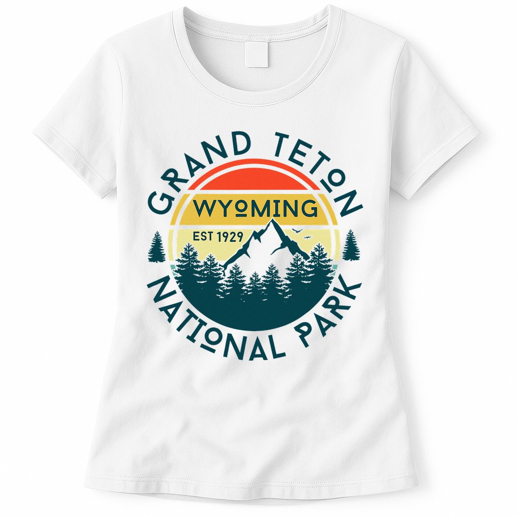 Grand Teton National Park Wyoming Hiking Nature Outdoors Womens T-Shirt