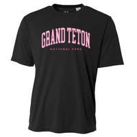 Grand Teton National Park Wyoming Preppy Throwback Cooling Performance Crew T-Shirt