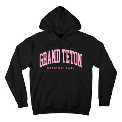 Grand Teton National Park Wyoming Preppy Throwback Hoodie