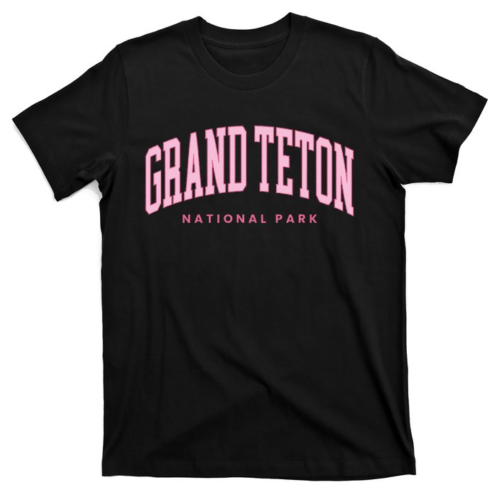 Grand Teton National Park Wyoming Preppy Throwback T-Shirt