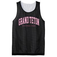 Grand Teton National Park Wyoming Preppy Throwback Mesh Reversible Basketball Jersey Tank