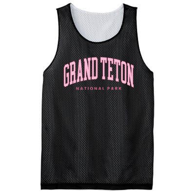 Grand Teton National Park Wyoming Preppy Throwback Mesh Reversible Basketball Jersey Tank