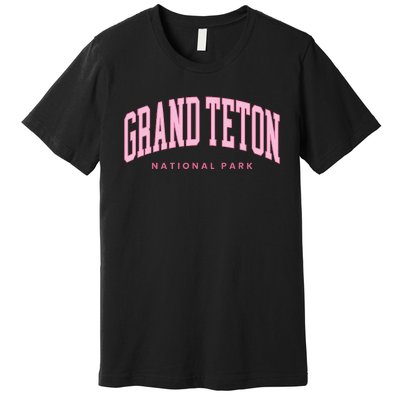 Grand Teton National Park Wyoming Preppy Throwback Premium T-Shirt