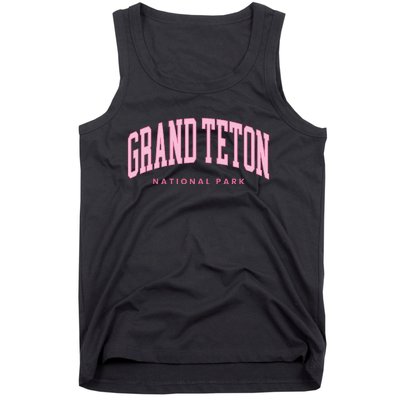 Grand Teton National Park Wyoming Preppy Throwback Tank Top