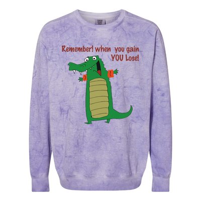 Gary The No Gain Gator Colorblast Crewneck Sweatshirt