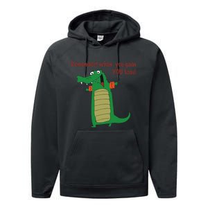 Gary The No Gain Gator Performance Fleece Hoodie