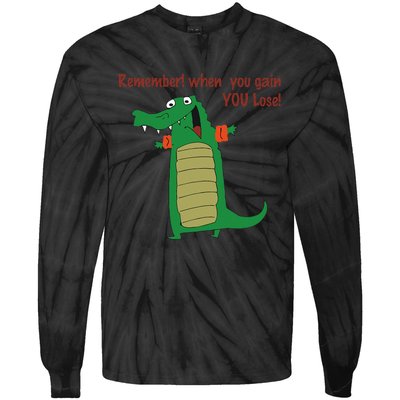 Gary The No Gain Gator Tie-Dye Long Sleeve Shirt