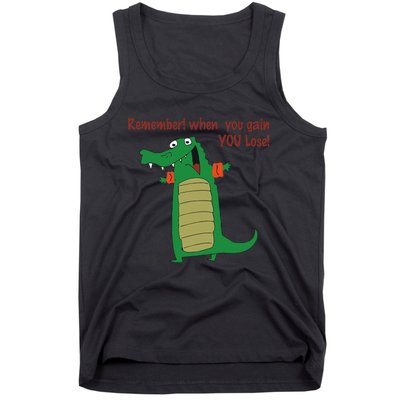 Gary The No Gain Gator Tank Top