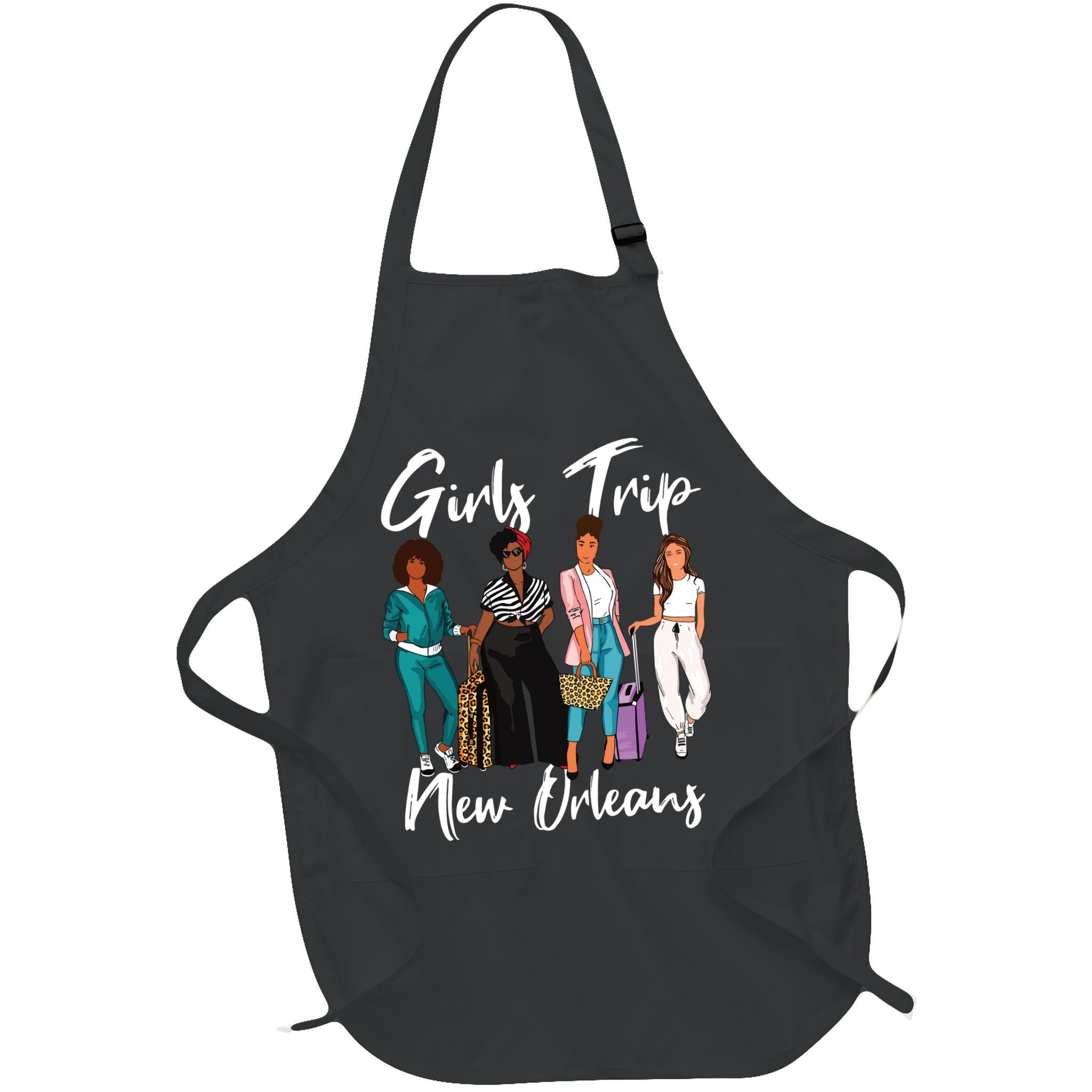 Girl Trip New Orleans For Melanin Afro Black Vacation Women Apron