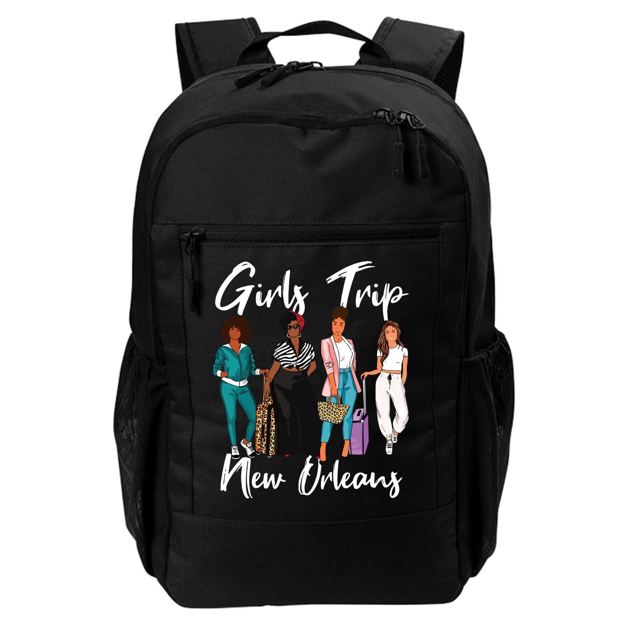 Girl Trip New Orleans For Melanin Afro Black Vacation Women Backpack