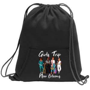 Girl Trip New Orleans For Melanin Afro Black Vacation Women Sweatshirt Cinch Pack Bag