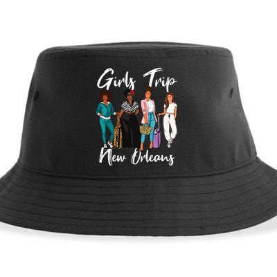 Girl Trip New Orleans For Melanin Afro Black Vacation Women Sustainable Bucket Hat