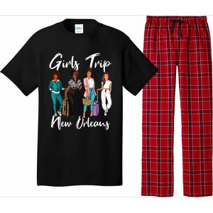 Girl Trip New Orleans For Melanin Afro Black Vacation Women Pajama Set