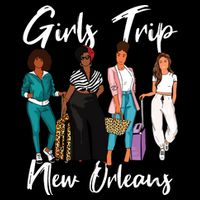 Girl Trip New Orleans For Melanin Afro Black Vacation Women Flat Bill Trucker Hat