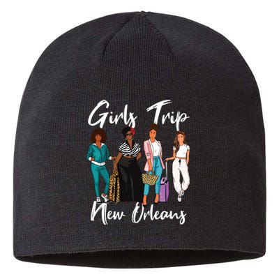 Girl Trip New Orleans For Melanin Afro Black Vacation Women Sustainable Beanie